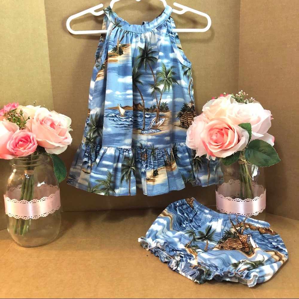 Kole Kole Hawaiian Dress 2 piece Sz 2T Girls